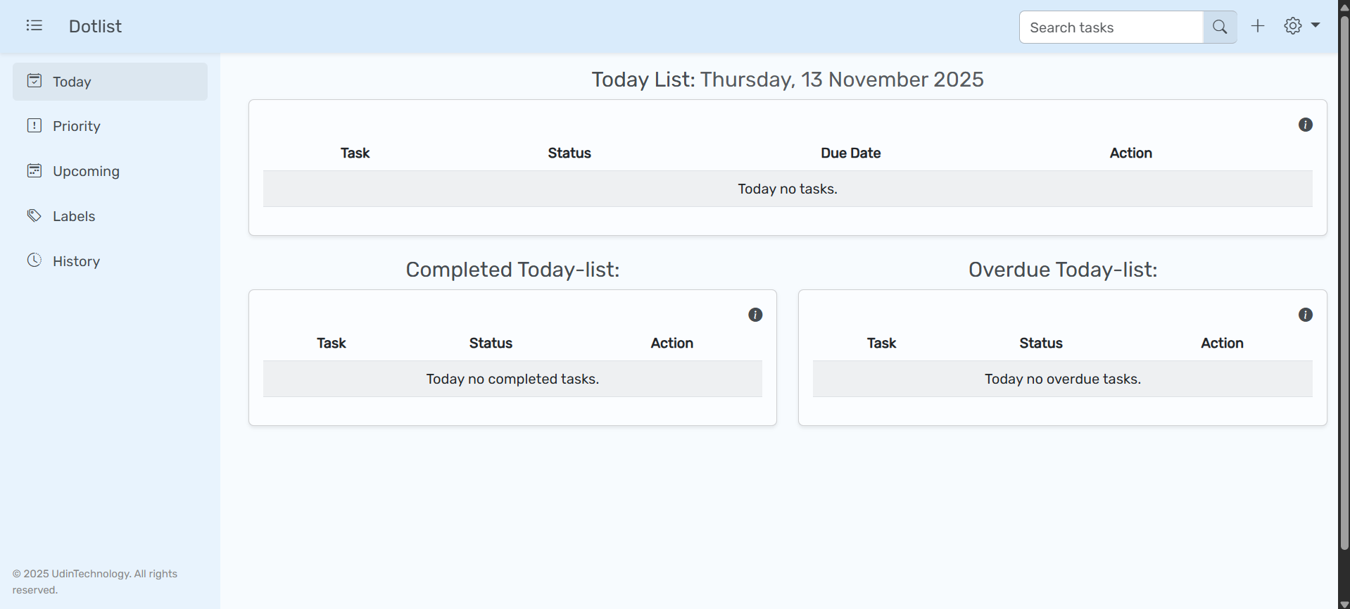 Dotlist (Todo-List Web Application)